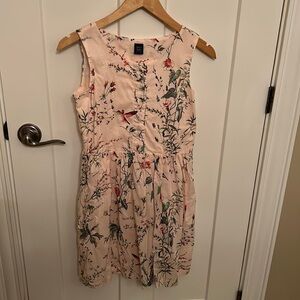 GapKids lined blush pink floral garden theme dress size 14 to 16